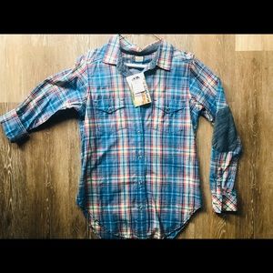 KAVU blue / red flannel
